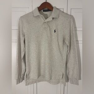 Men’s Polo Ralph Lauren Long Sleeve Polo Shirt Size XS Gray